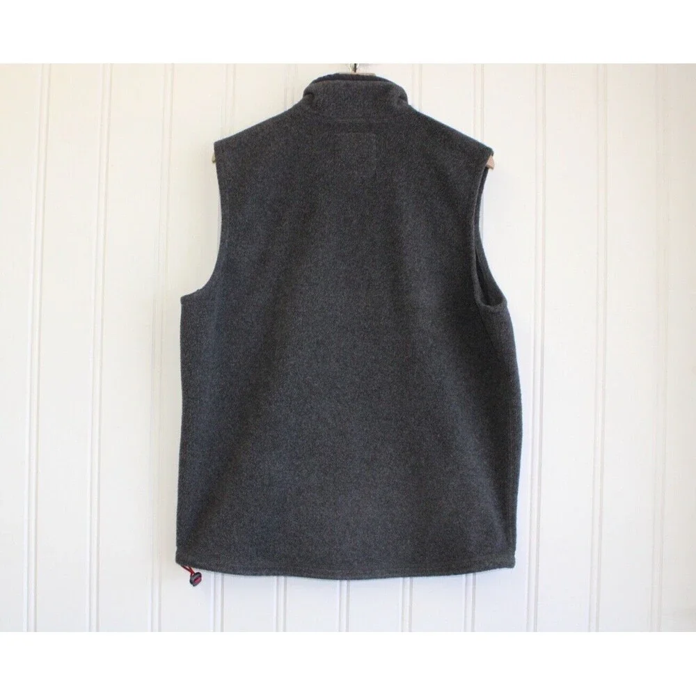 Vintage Abercrombie &‎ Fitch Mens Fleece Vest Jacket Gray Size Large L